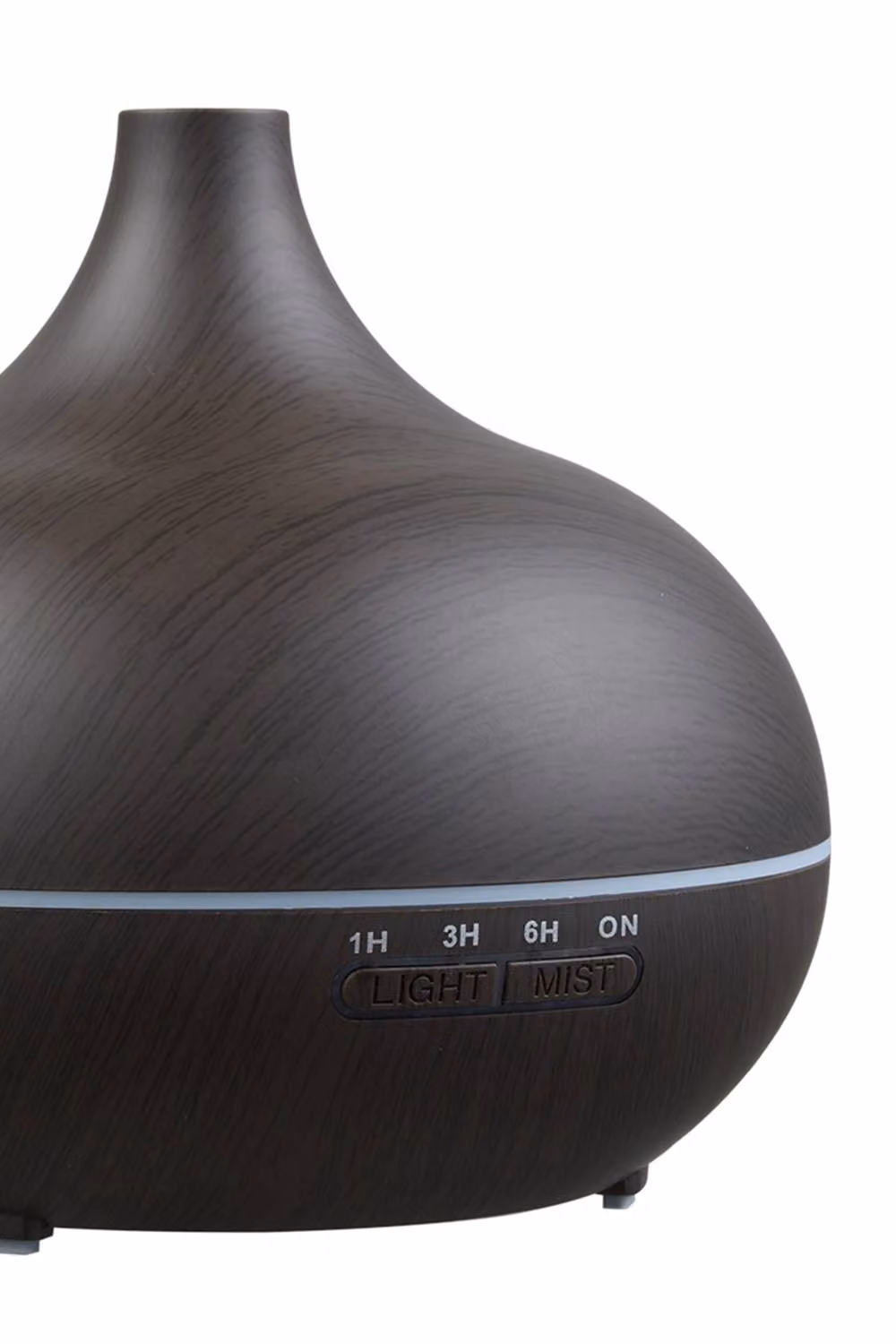 Living and Home Wood Grain Ultrasonic Essential Oil Diffuser in Dark Brown with Remote Control and Light – 5