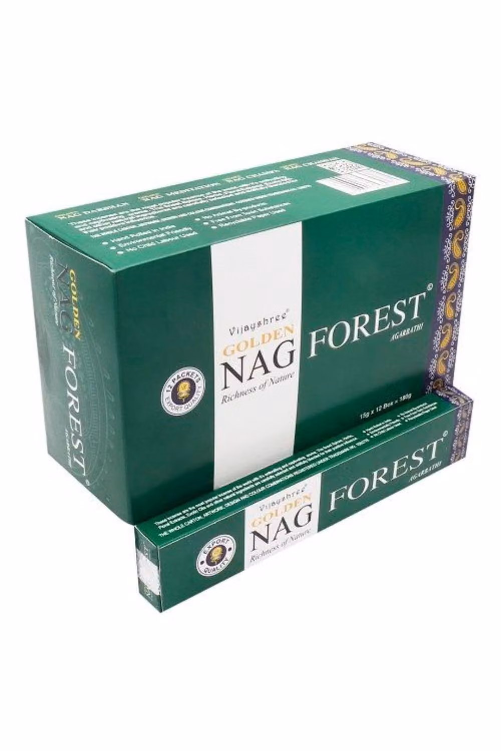 KDMD Golden Nag Forest Incense Sticks, Natural Earthy Aroma, 15g, Green and Gold – 2