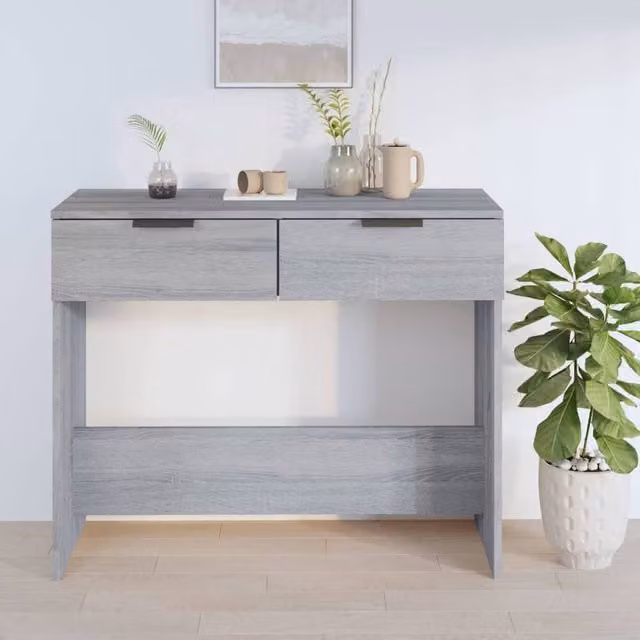 Berkfield Home Decorative Console Table in Grey Sonoma, W/D/H: 90 x 36 x 75 cm – 1