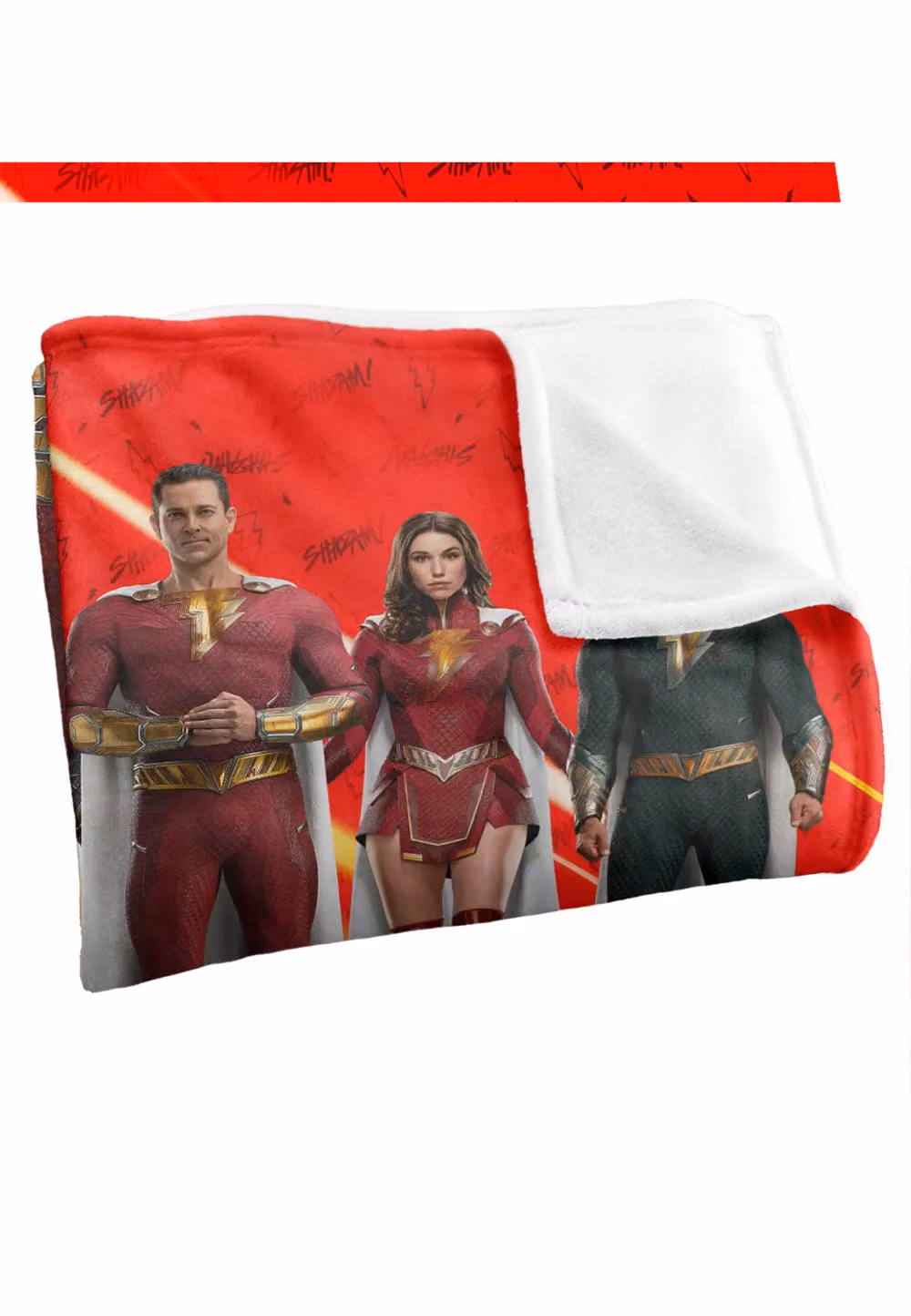 Logovision Shazam Fury of the Gods Super Soft Fleece Throw Blanket, W/D/H: 152 x 127 cm, White/Multicolour – 4