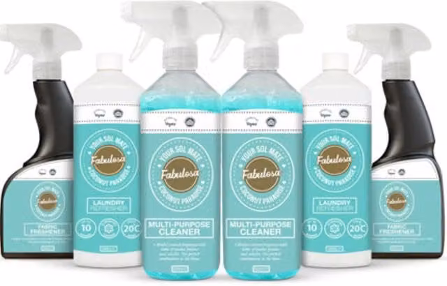 Fabulosa Coconut Paradise Cleaning Bundle 6 Piece in White and Multicolour