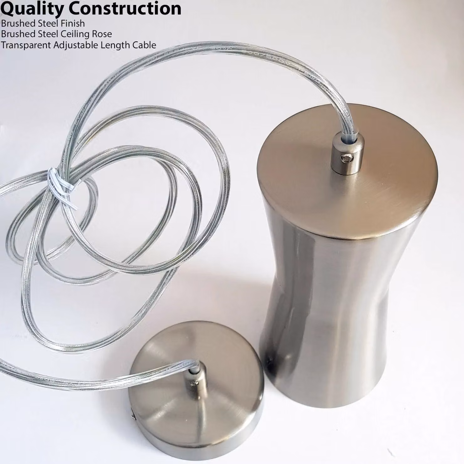 Loops Modern Silver Stainless Steel Hanging Ceiling Pendant Light for Kitchen and Dining Rooms – 4