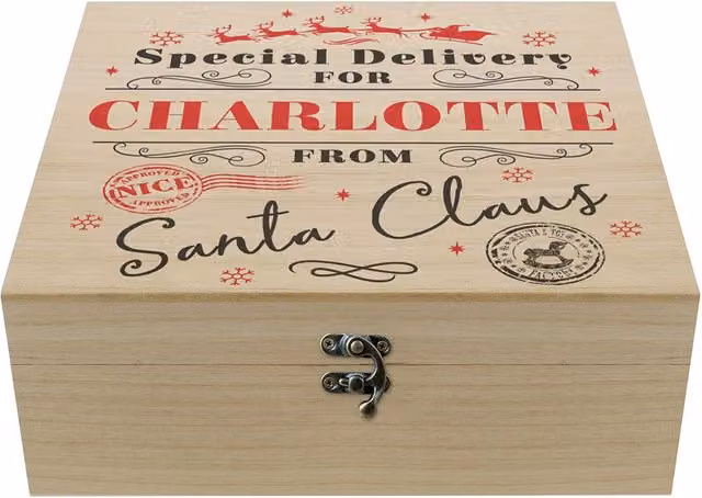 Personalised Memento Company Personalised Special Delivery Christmas Eve Box in Light Brown