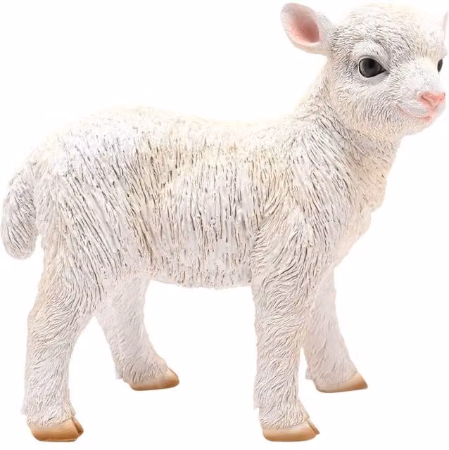 Naturecraft White Standing Lamb Tabletop Decoration