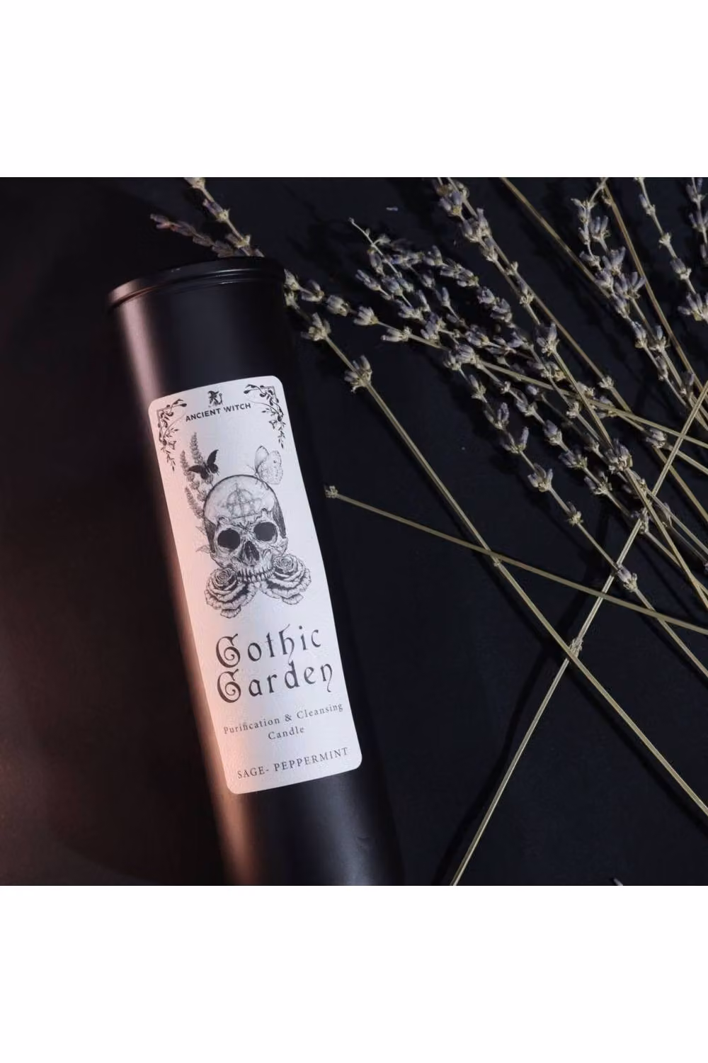 KDMD Ancient Witch Ritual Pillar Candle in Black with Gothic Garden Scent – 5