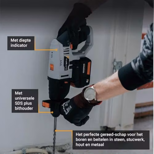 Batavia MAXXPACK 18V Cordless SDS Plus Hammer Drill in Grey – 2