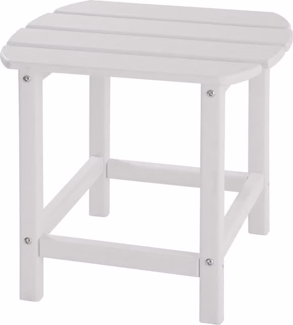 tectake NYC Side Table in White Matt Plastic
