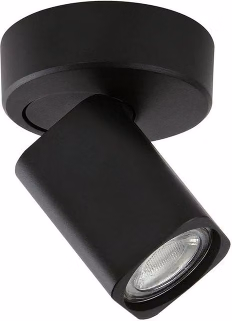 Netlighting Senova Modern Single Ceiling Spotlight GU10 in Black – 3