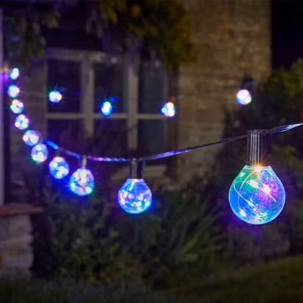 Marco Paul Multicoloured LED Firefly Sphere String Lights, 14.5m, Mains Powered – 1