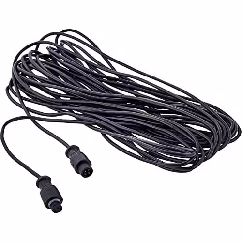 Loops 10 Metre IP67 Rated Black PVC Extension Cable for Decking Lighting
