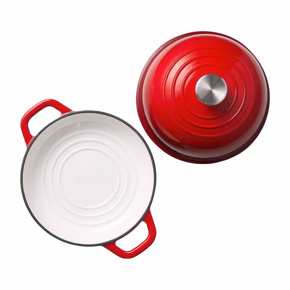 Living and Home Red Enamel Cast Iron Rectangular Bread and Loaf Pan – 3