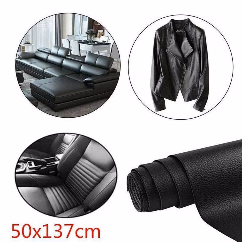NESTLUNE Self Adhesive Leather Repair Patch Tape in Black, W: 52 cm, L: 1000 cm – 2