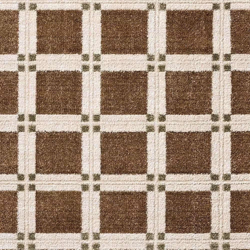 Livabliss La Luna Geometric Art Deco Living and Dining Rug in Dark Brown, White, Grey and Green, W: 200 cm, D: 275 cm – 7