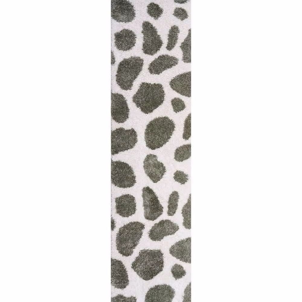 THE RUGS Moodi Pebble Design Shaggy Soft High Pile Living Room Rug in Green, W: 120 cm, L: 170 cm – 8