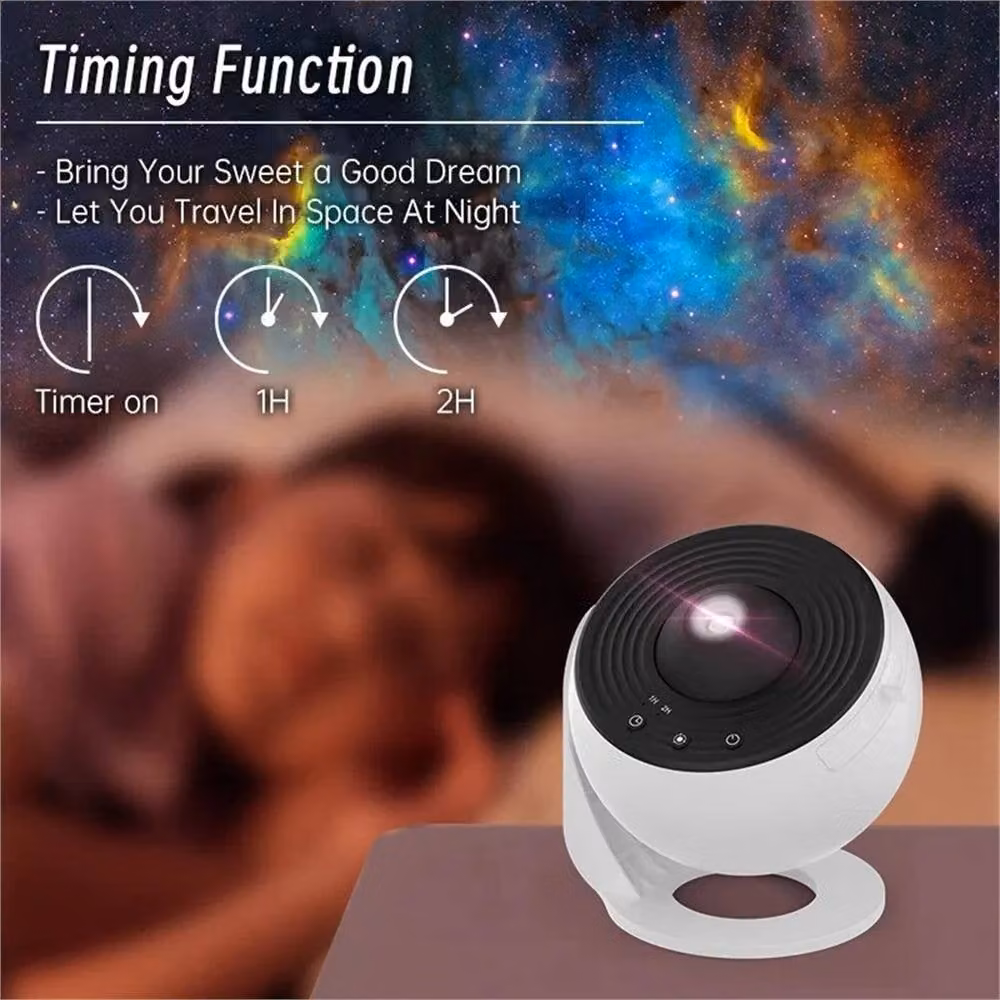VOGREX 12-in-1 Rotating Galaxy Projector LED Starry Sky Night Light, White – 4
