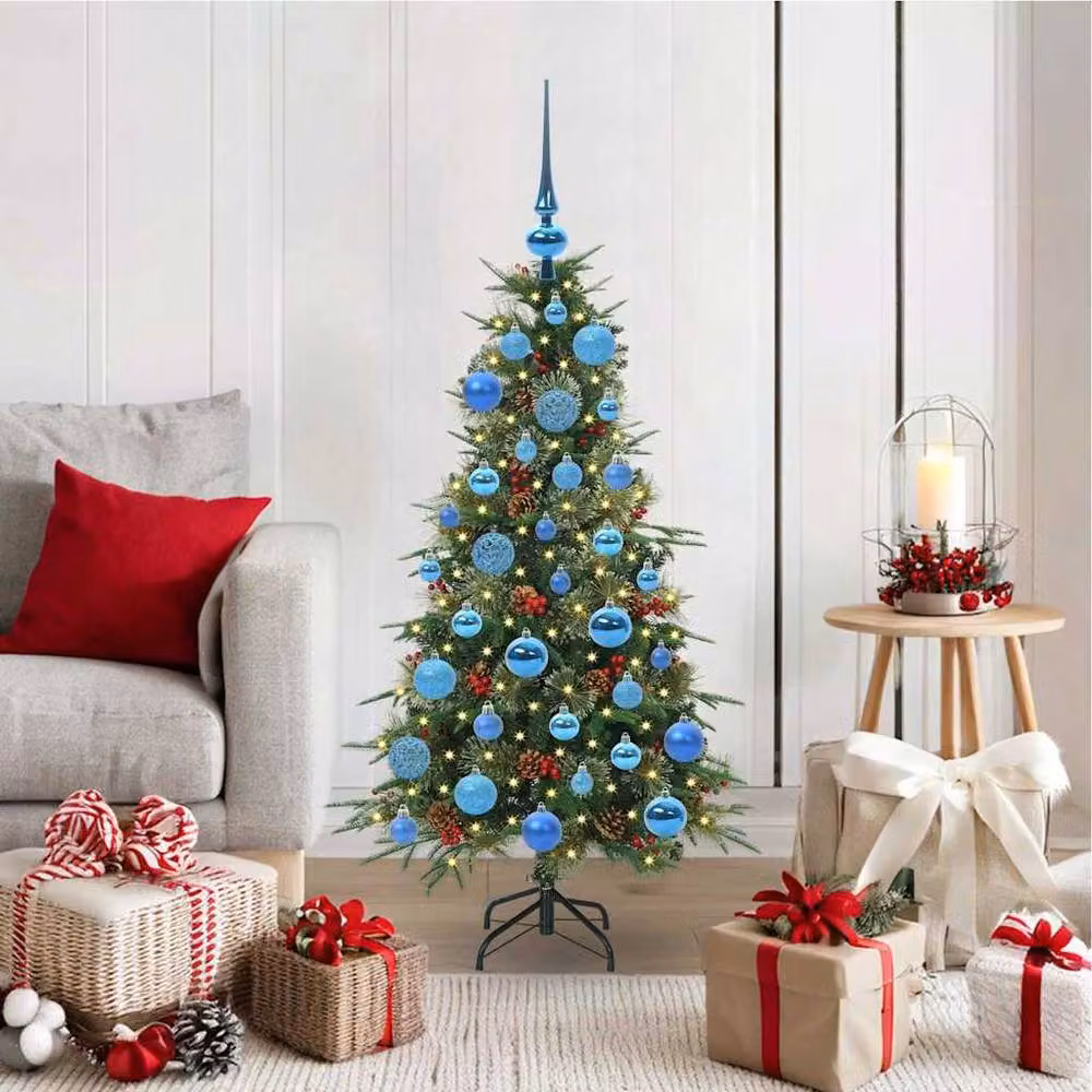 Berkfield Home Elegant Green Artificial Hinged Tabletop Christmas Tree, Height: 120 cm – 2