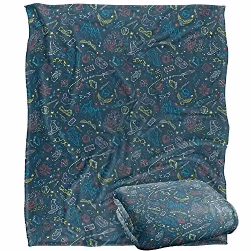 Warner Brothers Harry Potter White Multicolour Fleece Throw Blanket W/D/H: 152 x 127 cm – 1