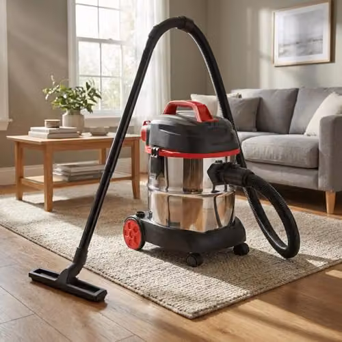 Alivio 20L Wet and Dry Vacuum Cleaner with 1200W Motor and HEPA 13 Filtration, Red – 1