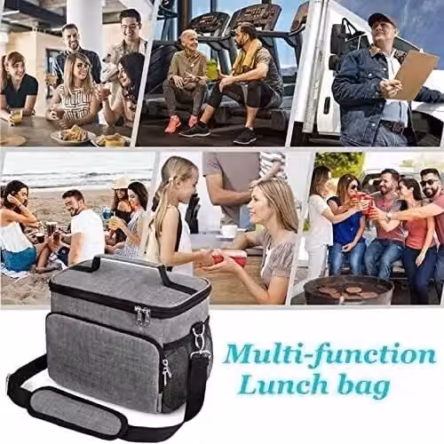 Xample Thermal Insulated Lunch Bag in Grey – 5
