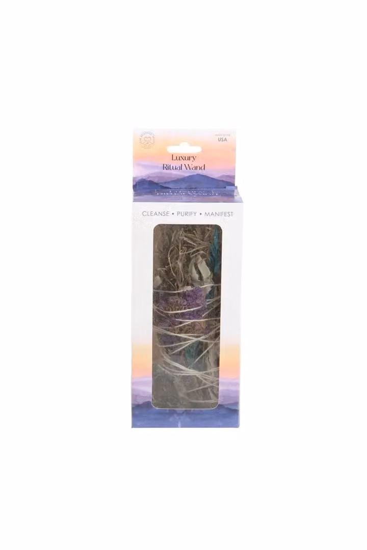 KDMD Green Ritual Wand Smudge Stick with Rosemary, Sage and Aventurine – 2