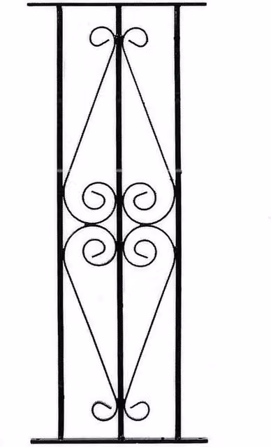 Burbage Iron Craft Ascot Decking Fence Panels, Pack of 2, Black Powder-Coated Galvanised Steel, W: 28.0 cm, H: 77.0 cm – 1