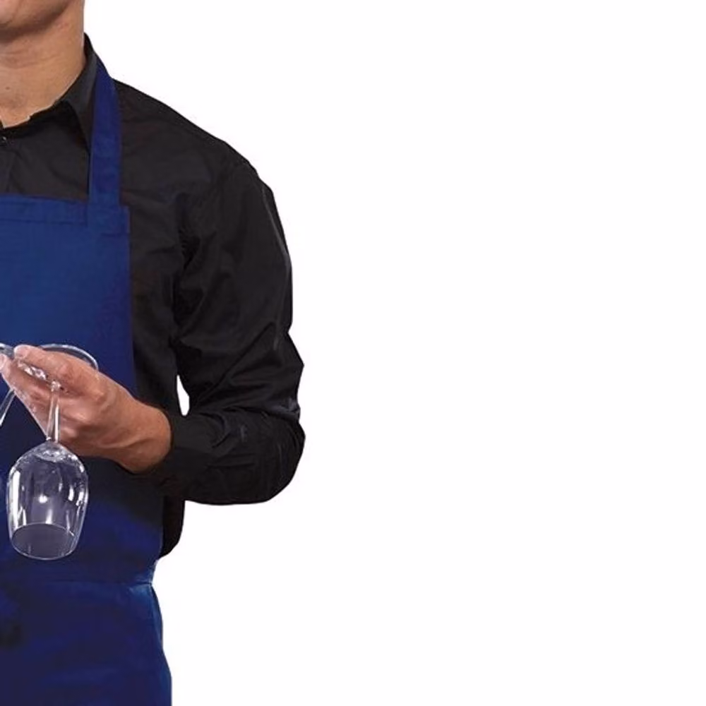 Dennys Adjustable Halter Bib Apron in Blue – 2