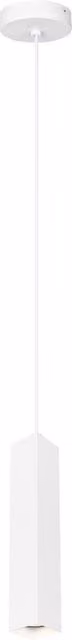 Netlighting Ander Slim White Glass Cylinder Pendant Ceiling Light with Height Adjustment