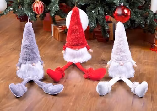 St Helens Home & Garden Red Long Legged Christmas Gonk Tabletop Decoration – 3