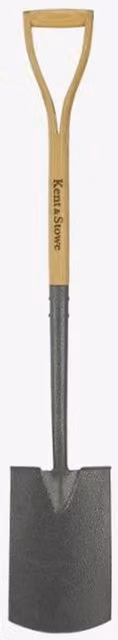 Kent and Stowe Carbon Steel Digging Spade in Grey