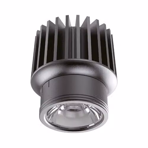 Netlighting Dynamic 15W LED Recessed Downlight in Black with 3000K Warm White Light