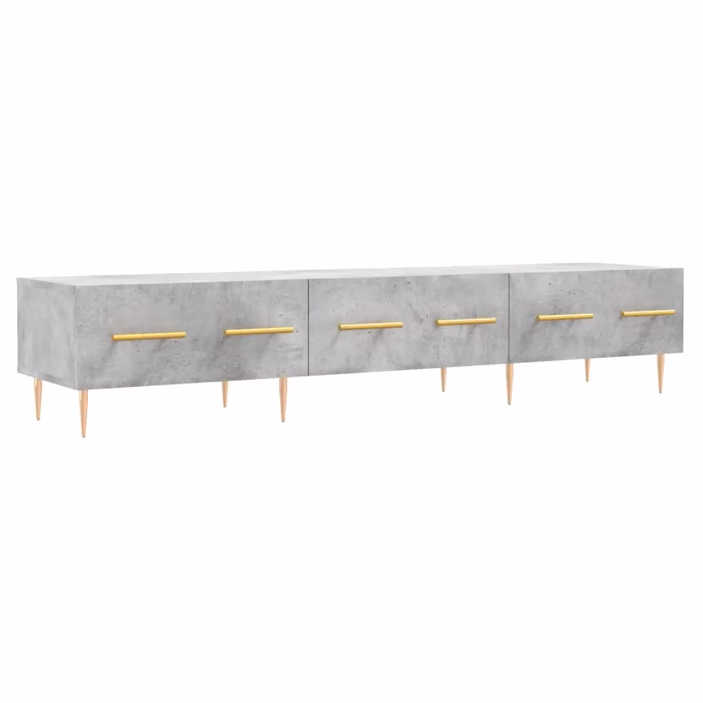 Berkfield Home Modern TV Cabinet in Concrete Grey, W/D/H: 150 x 36 x 30 cm – 2