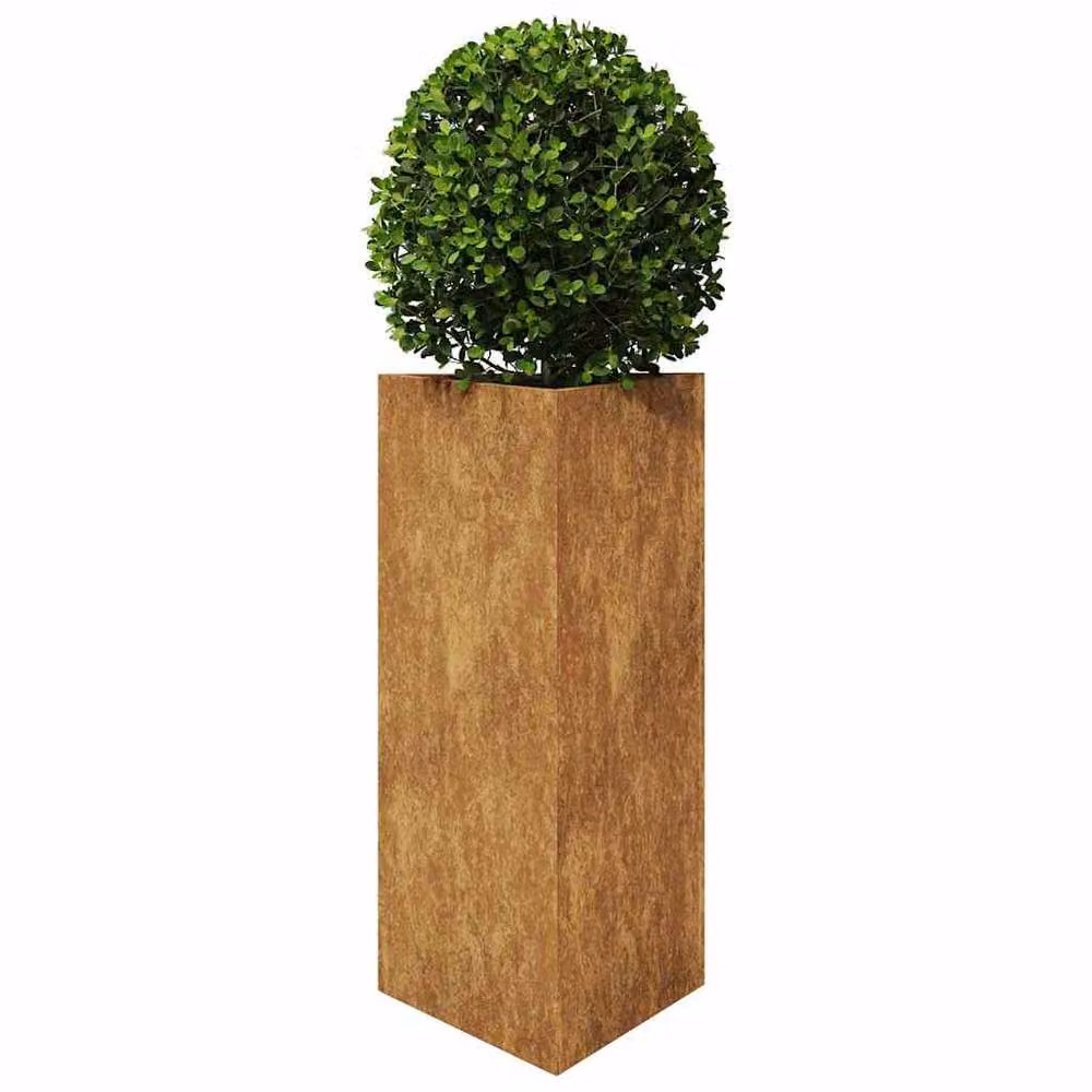 Berkfield Home Garden Triangular Corten Steel Planters, 2 Pack, Brown, W: 40 cm, D: 34.5 cm, H: 70 cm – 4