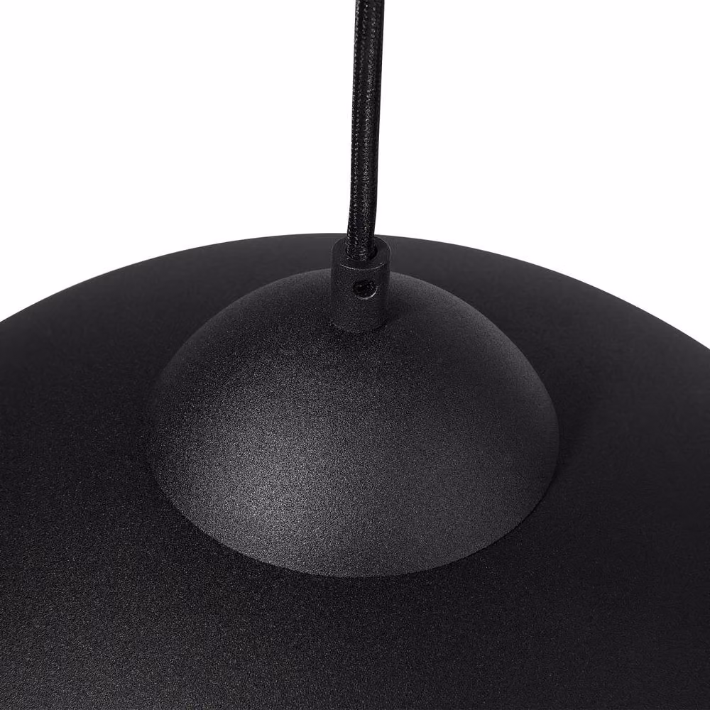 Wyld and Coco Black Half-Globe 1-Light Pendant Lamp with Gold Interior – 4