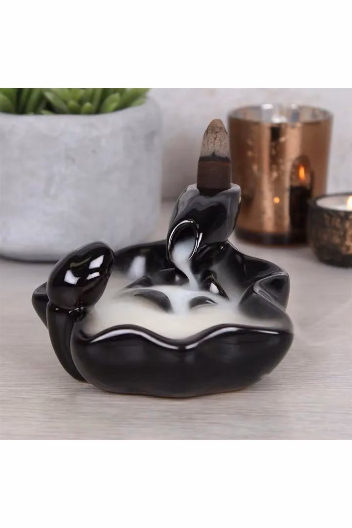 KDMD Black Ceramic Pool to Pool Backflow Incense Burner – 3
