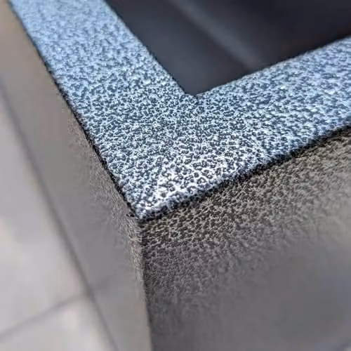 Access Garden Products Galvanised Steel Trough Planter in Silver and Black, W/D/H: 70 x 24 x 24 cm – 3