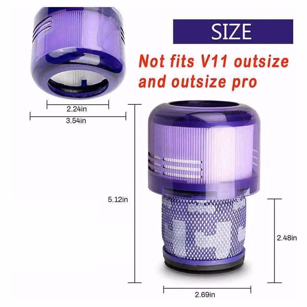 SPETLEK 4x Replacement Filters for Dyson V15 SV22 and V11 SV14, Purple – 3