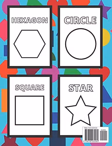 Learning the Shapes Educational Colouring Book for Kids and Toddlers Ages 2-6, Multicolour – 2