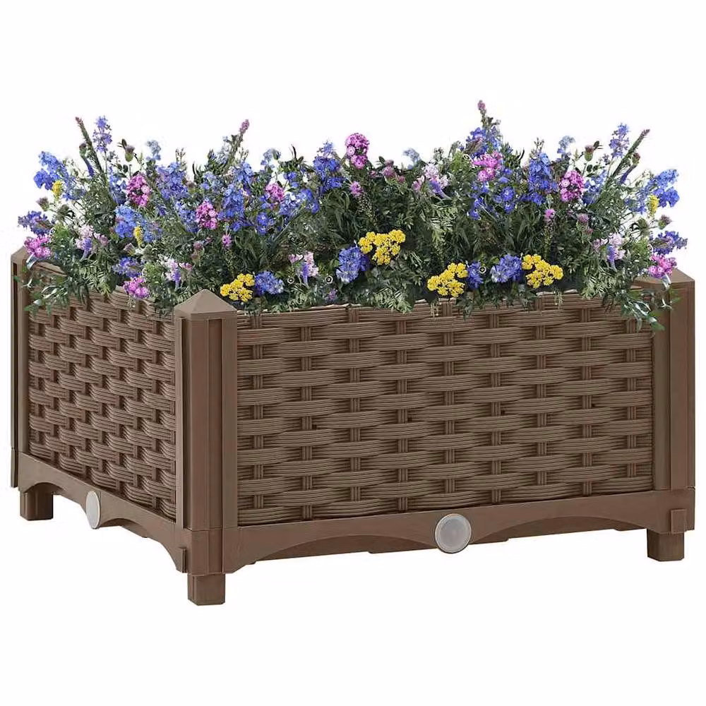 Berkfield Home Brown Polypropylene Raised Bed W/D/H: 40 x 40 x 23 cm – 2