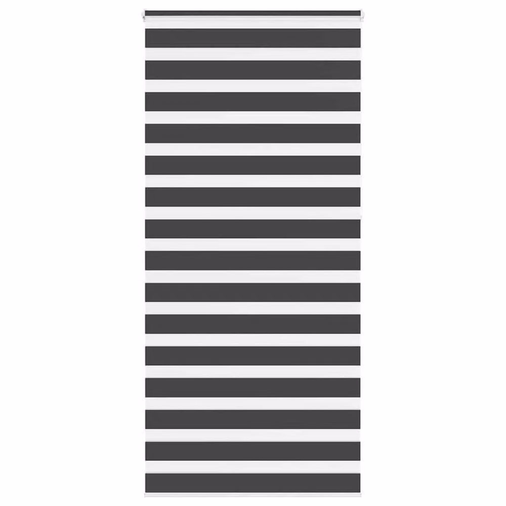 Berkfield Home Zebra Blind in Black Polyester, W: 95 cm, H: 230 cm – 2