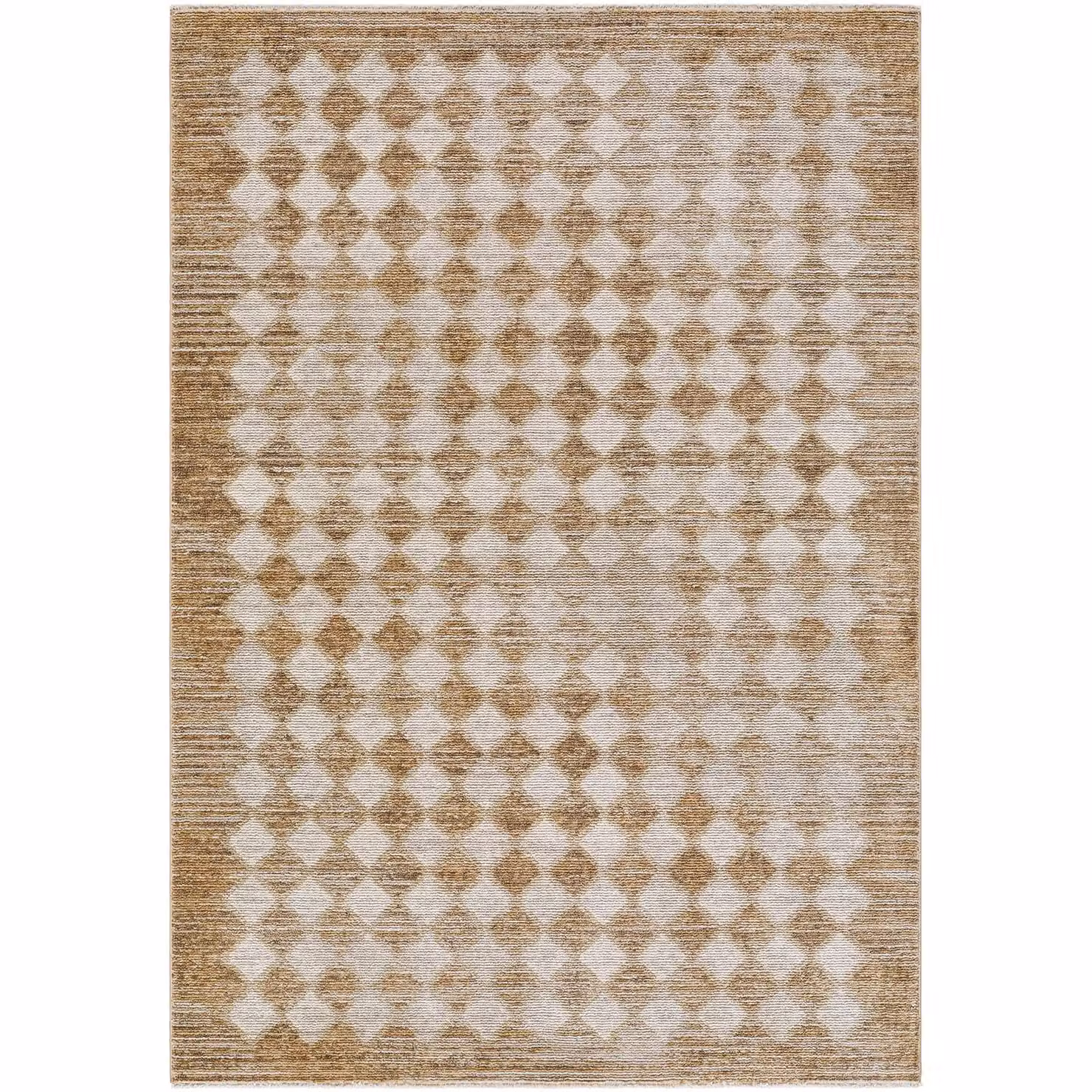 Livabliss Galey Alix Myrtle Avenue Geometric Living Rug in Brown, Green and Ivory with Fringes, W: 140 cm, L: 200 cm – 2