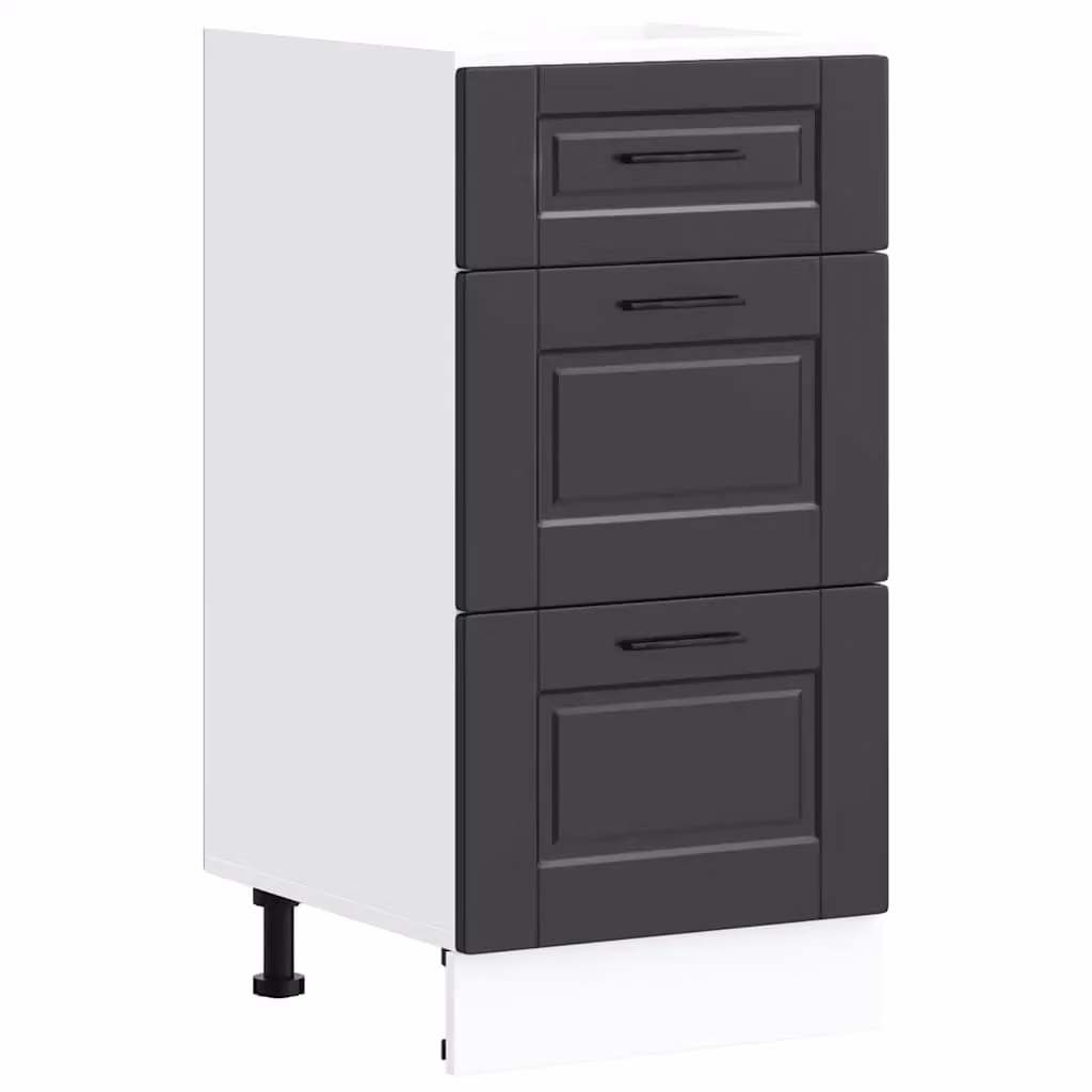 Berkfield Home Porto Black Matt MDF Freestanding Kitchen Base Unit – 1