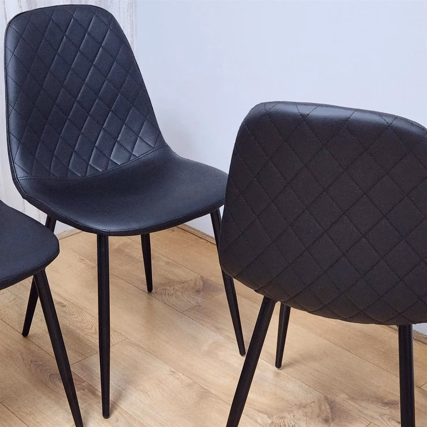 Kosy Koala Set of 4 Black Faux Leather Dining Chairs – 5