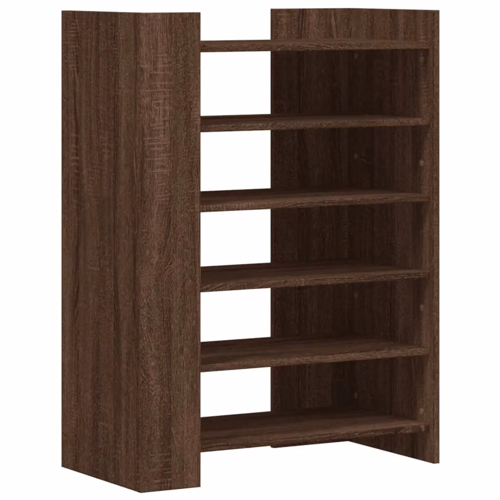 Berkfield Home Modern Brown Oak Shoe Cabinet with Hinged Doors, W/D/H: 74.5 x 37.5 x 100 cm – 2