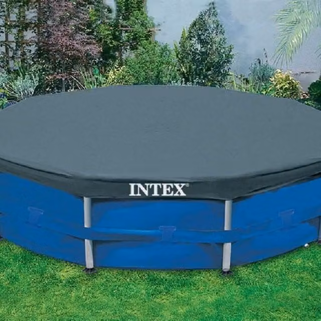 Intex Blue Round Pool Tarpaulin Cover, 457.2 cm
