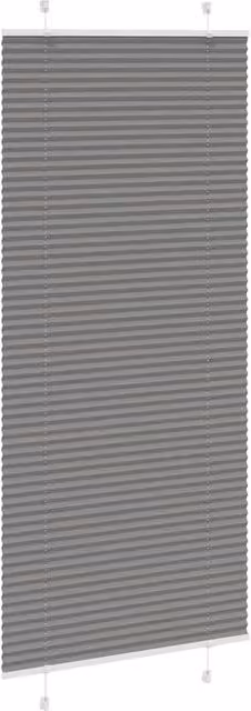 Berkfield Home Single Pleat Fabric Blind in Anthracite, W: 85 cm, H: 200 cm – 1