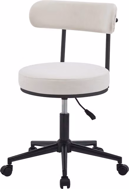 Nordlys Ergonomic Adjustable Office Chair in Beige Fabric with Metal Frame