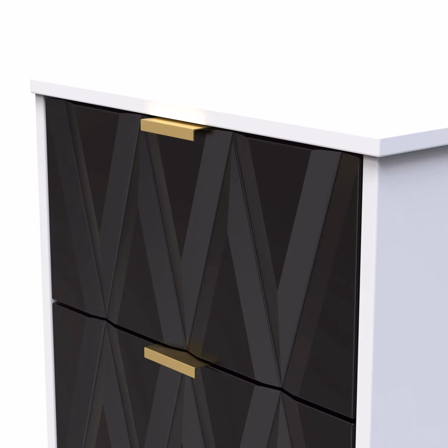 2 U Washington Ready Assembled 2 Drawer Bedside Cabinet in Black – 3