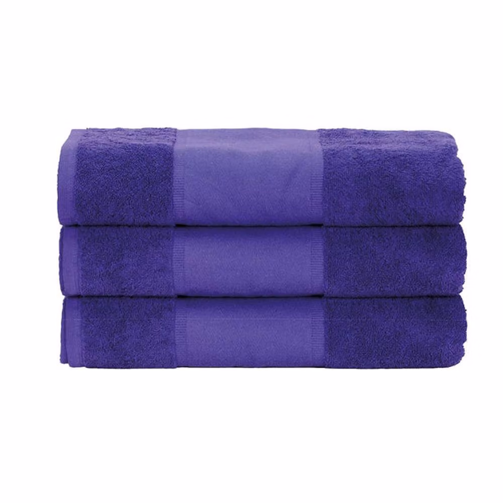 ARTG Print-Me Personalised Embroidered Cotton Terry Bath Towel in Purple, W: 70 cm, H: 140 cm – 2