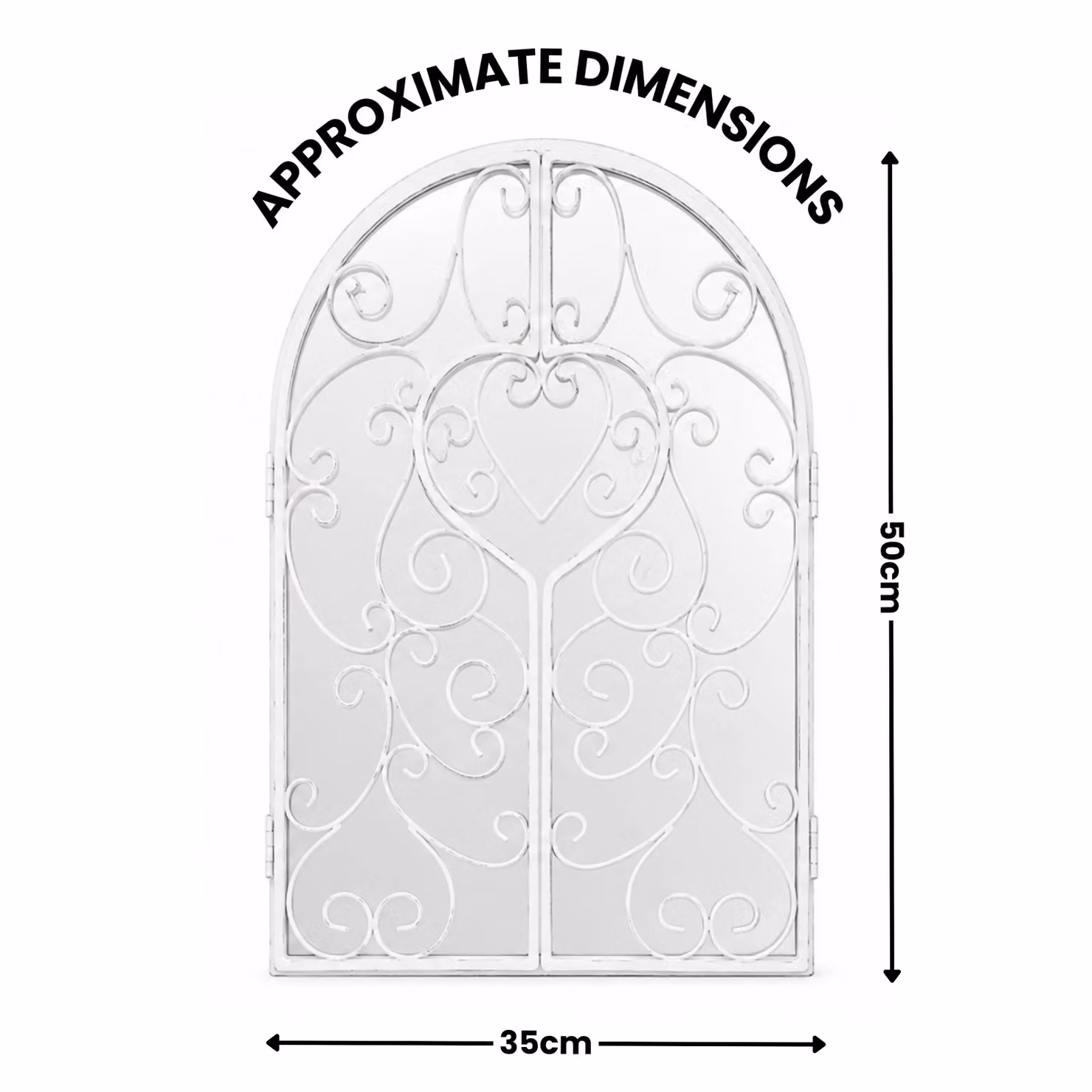 Marco Paul Large White Arch Outdoor Full Length Mirror – 3