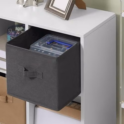 HOMCOM Freestanding 6 Cube Storage Cabinet Unit Bookcase with 3 Drawers, White, W/D/H: 89.5 x 37.5 x 12.0 cm – 4